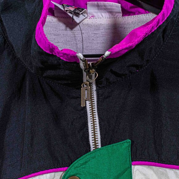Prince Crest Color Block Windbreaker Zip Jacket Large VTG 90s Tennis Sports - Picture 8 of 10